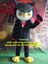 Mascot doll costume Black Owl Owlet Mascot Costume Adult Cartoon Character Outfit Suit Client THANK YOU Party Early Childhood Teaching zz746