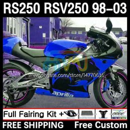 Fairings and Tank cover For Aprilia RSV RS 250 RSV-250 RS-250 RSV250 98-03 4DH.132 RS250 RR RS250R 98 99 00 01 02 03 RSV250RR 1998 1999 2000 2001 2002 2003 Body light blue