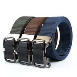 Belts Toothless Automatic Buckle Belt Nylon Canvas Outdoor Leisure Trouser Business Trousers Jeans Versatile