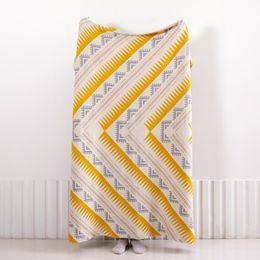 Blankets Cotton Knit Blanket Soft Throw On Sofa Bed Plane Travel Plaids Adult Home Textile 130*160cm