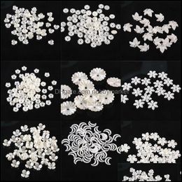 Abs Imitation Pearl Beaded Flower Half Round Beads Mix Flowers Hearts Bead Diy Clothing Accessories Jewelry Handmade Crafts Drop Delivery 20