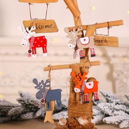 Christmas Decorations Xmas Tree Hanging Wooden Pendants Elk Home Party Gifts Ornament PendantChristmas