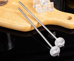 Fashion Bar hotel supplies multifunctional Drinking Straw stainless steel spoon drinking-fruit straws stirring rod SN4539