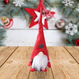 Christmas Decorations Doll Toy Decorative Portable Non Woven Fabric Cartoon Cute Red Hat Standing Dwarf For KidsChristmas