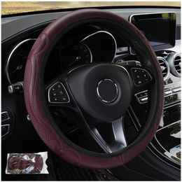 Steering Wheel Covers Car Cover Universal Elastic Band Wear-Resistant Embossed Car-styling Interior AccessoriesSteering