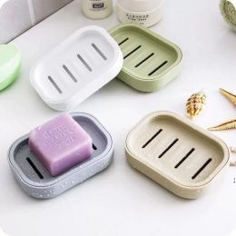 Plastic Soap Holder Double Layer Non Slip Soap Box With Drain Hole Toilet Shower Draining Rack Tray Bathroom Gadgets Soaps Dish