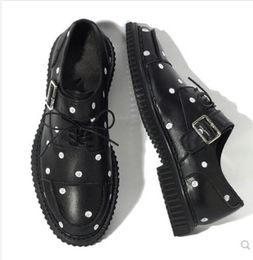 Fashion Genuine Leather Dot Leather Shoes Korean Style Gentlemen Casual Shoes Oxfords