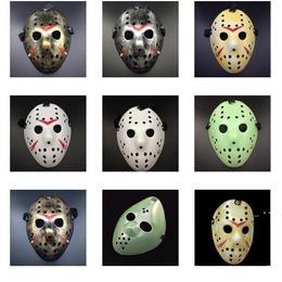 Wholesale 6 Style Full Face Masquerade Masks Jason Cosplay Skull Mask Jason vs Friday Horror Hockey Halloween Costume Scary GCF14336