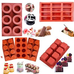 Silicone Bakeware Mousse Cake Mold Baking DIY Cube Large Square Ice Cream Chocolate s for 220509