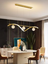 Pendant Lamps LED Lamp For Dining Room Kitchen Living Indoor Home Modern Gold Hanging Ceiling Chandelier Light FixturePendant