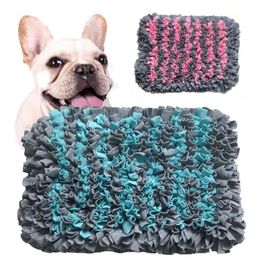 52x40cm Pet Dog Snuffle Mat Nose Smell Training Sniffing Pad Slow Feeding Bowl 210401