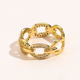 T GG Rings Rings Rings New Style Rings Women Loves Charms Wedding Jewelry Supplies Crystal Diamond 18K Gold Placed Finger Finger