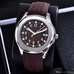 Mens Wristwatch 39mm Automatic Mechanical Steel Case Comfortable Rubber Strap Stainless Steel Clasp Trend Watches