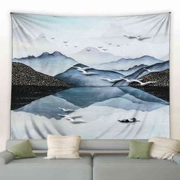 Tapestry Japanese Tapestry Mountain Wall Hanging Interior Decorative Chinese La