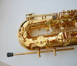 Professional Sax Instrument Eb Bariton Saxophone Brass Tube Gold Lacquer Saxofone E Flat With Case