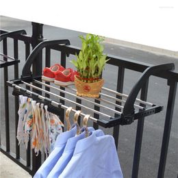 Laundry Bags Multifunction Balcony Drying Rack Stainless Steel Folding Hanging Window Shoe Adjustable Portable Outdoor Airer Clothes