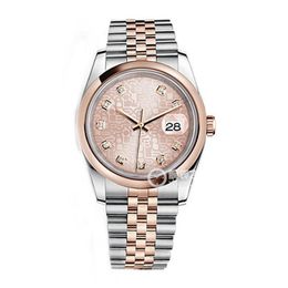High Quality Asian Watchs 2813 Sport Automatic Mechanical Watch 116201 18K Everose Gold Strap 36mm Pink Diamond Dial Luxury Ladies Watches Five Baht Strap