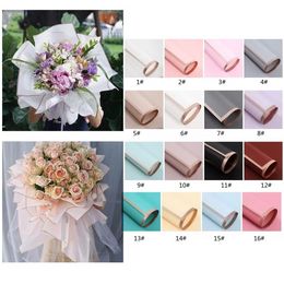 Fast Delivery Flower Wrapped Paper 20pcs/Pack 60*60CM Christmas Wedding Valentine Day Waterproof Bronzing Flower Gift Wrapping Paper F0415