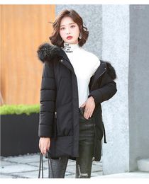 Women's Down Parkas Long Algody Jacket Women for Elegant Coats Invierno 2022 Fashion Fur Collar Casual Chinese Style Jackets Y305 Guin22