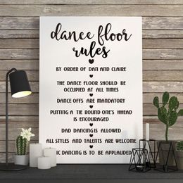 Wall Stickers Dance Floor Rules Decal Mural Art Wallpaper Living Room Home Decor Hall House Decoration PosterWallWall