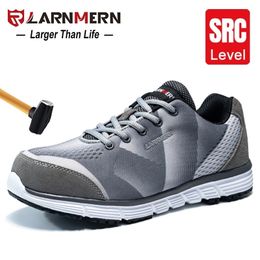 LARNMERN Mens Work Shoes Steel Toe Safety Shoes Comfortable Lightweight Antismashing Nonslip Construction Protective Footwear Y200915