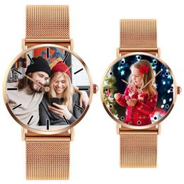 Wristwatches A4402 Personal Po Print Customized Logo Watch Relogio Feminino Masculino Reloj De Dama