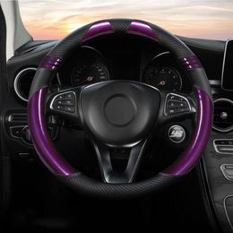 Steering Wheel Covers Easy To Clean Breathable Faux Leather Non-slip Car Cover For TruckSteering