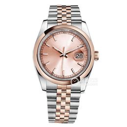 High Quality Asian Unisex Watch 2813 Sport Automatic Mechanical Wrist Watch 116201 Pink Dial Datejust 18k Rose Gold Stainless Steel Watchs Luxury Ladies Watches