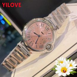 Quality Imported Movement Watch 33mm Full Stainless Steel Strap Clock Sapphire Glass Waterproof Diamonds Luxury Gifts Business Roman Word Nail WristWatches