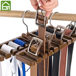 Tie Belt Hanger Wardrobe Rotating Organiser Rack Multifuctional Scarf Home Closet Storage Holder 220809