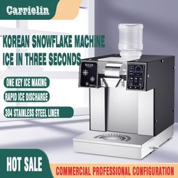 Snow Ice Machine Korean Commercial Cooled Milk Sponge Crusher 1350W Swelling Ices Continuous Hot Pot Shop