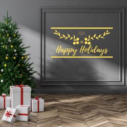 Wall Stickers Happy Christmas Holiday Sticker Decal Home Livingroom Art Decoration A0068398Wall