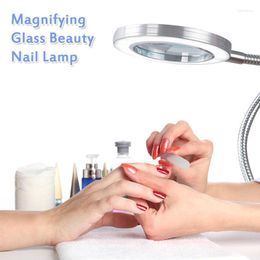 nail clamps Australia - Compact Mirrors Makeup Tattoo Magnifying Ring Light Nail Art USB Cold Led Non Slip Equipment Clamp Table Glass Lamp Beauty Salon Desk Kyle22