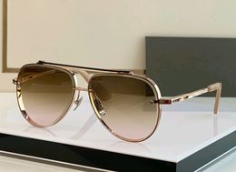 Mach Pilot Sunglasses for Men Metal Gold/Brown ShadedFashion Summer Sunnies Sonnenbrille UV400 Protection Eyewear with box