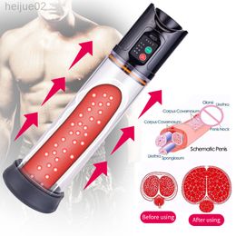 Electric Penis Vacuum Pump Rechargeable Automatic Male Enlargement Erection Extending Men Manual Penis Enlargement Air Pressure Device L220808