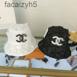 -Ball Caps Designer Koreanische Version von Xiaoxiangfeng Weibliche Fischer Hut Brief P Home Mode Patch Sun Visier Hut Männlich Freizeit Becken Große Krempe Eimer
