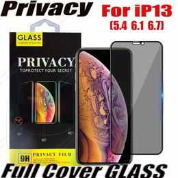 iphone 12 pro glass protector UK - 2022 Privacy Anti-peeping anti-spy Full Cover Tempered Glass screen protector For iPhone 13 12 11 Pro max XR XS SAMSUNG A72 A52 A42 A32 A22 A12 A02S 5G with retail box UPS
