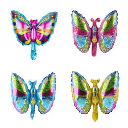 50pcs/set Insect Cartoon Butterfly Self-Styled Aluminum Foil Balloon Outdoor Activities Kid Toy Photo Props Birthday Party Decoration