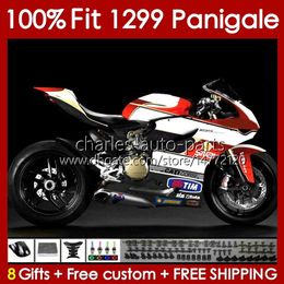 Injection Mould Body For DUCATI Panigale 959R 1299R 959S 1299S 2015-2018 Bodywork 140No.108 959 1299 S R 2015 2016 2017 2018 959-1299 15 16 17 18 OEM Fairing red glossy