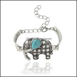 Charm Bracelets Vintage Designer Retro Elephant Owl Boho Jewellery Bangles Vipjewel Drop Delivery 2021 Vipjewel Dhuhw