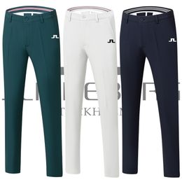 Spring Autumn Men's Golf Pants Thick four-Way Stretch Solid Color Sports Casual Pants High Quality Golf Clothing 220325