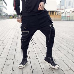 Men's Pants Fashion Joggers Men Hip Hop Cargo Y2K Punk Streetwear Sweatpants Black Harem Men's Trousers BottomsMen's