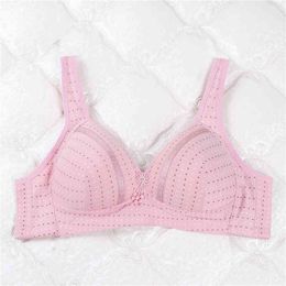 Girls Cheap Bra Large Volume Back Button Comfortablect Women Breathable Thin Part Without Steel Ring Ladies Underwear L220726