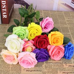 Hydrating Roses Artificial Flower DIY Roses Bride Bouquet Fake Flowers for Wedding Decoration Party Home Decors Valentine's Day Decorative FlowersZC997