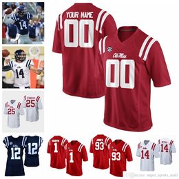 NCAA Custom Ole Miss Rebels College Football Jerseys Eli Manning Jersey Donte Moncrief Mike Wallace Evan Engram Achie Manning Jerseys Stitched shirt