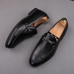 British style mens fashion shoes wedding party dress slip-on driving shoe smoking slippers breathable loafers