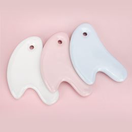 High Quality Heart Shape Ceramic Gua Sha Scraper Board Massage Face Lifting Wrinkle Removal Skincare Massage Routine Guasha Facial Tool