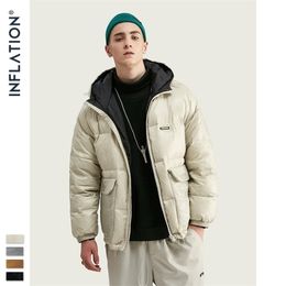 Inflation Men Jacket Down Men Winter Portability A quente 70% de pato branco no capuz de capuz jaqueta masculino chaqueta hombre9724w 201116