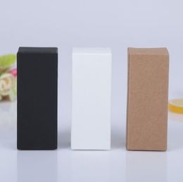 10ml 20ml 30ml 50ml 100ml White Black Kraft Paper Box for Dropper Bottle Essential Oil Sprays sample valve tubes package