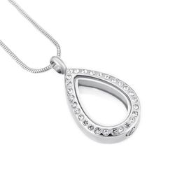 Chains Teardrop Cremation Jewellery For Ashes Pendant Locket Stainless Steel Keepsake Memorial Urn Necklace AshesChains